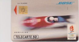 TELECARTE : JEUX OLYMPIQUES D'ALBERTVILLE 1992  LA PLAGNE  BOBSLEIGH - Olympische Spelen