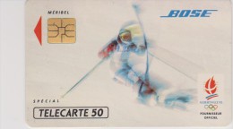 TELECARTE : JEUX OLYMPIQUES D'ALBERTVILLE 1992  MERIBEL  SLALOM SPECIAL - Jeux Olympiques