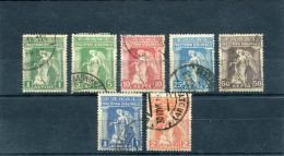 1917-Greece- "Provisional Government" Partial Set Used Hinged (1l. With "Thessaloniki White Tower" Postmark) - Used Stamps