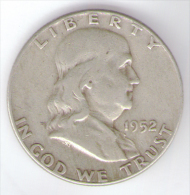 STATI UNITI HALF DOLLAR 1952 AG SILVER - 1948-1963: Franklin