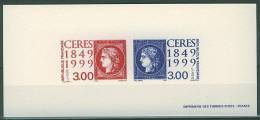 GRA3211 Ceres Timbre Sur Timbre 3211 à 3212 France 1999 Gravure Officielle - Briefe U. Dokumente