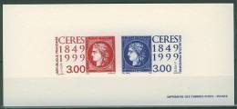 GRA3211 Ceres Timbre Sur Timbre 3211 à 3212 France 1999 Gravure Officielle - Covers & Documents