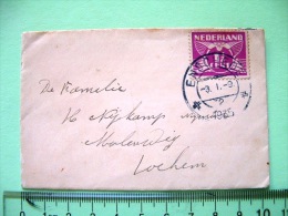 Holland 1935 Small Cover Enschede To Lochem - Nummer Stamp - Briefe U. Dokumente