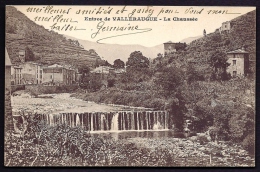 CPA ANCIENNE- FRANCE- VALLERAUGUE (30)- LA CHAUSSÉE EN TRES GROS PLAN- CASCADE- FERMES- - Valleraugue