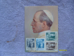 Cartolina MAXIMUM  Pius P.P.XII Serie 4 Valori  Episcopato - Storia Postale