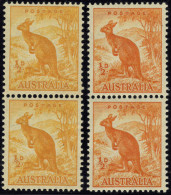 Australie 1942 Y&T 163a, SG 228. Erreur : Couleur Melon. Une Seule Feuille Connue. Kangourou, Wallaroo (kangaroo) - Variétés Et Curiosités