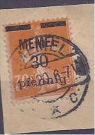 France1920:MEMEL Michel20 Used On Piece - Gebraucht