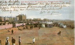 THE BEACH FROM THE GRAND PIER - WESTON-SUPER-MARE - SOMERSET - WW1 SLOGAN POSTMARK DATED 1918 - Weston-Super-Mare