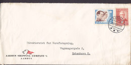 Denmark AARHUS SHIPPING COMPANY A/S, Deluxe AARHUS 1947 Cover Brief To KØBENHAVN & Christmas Seal - Storia Postale