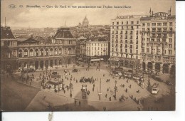 BRUXELLES: Gare Du Nord Et Vue Panoramique ++ Belle Marcophilie - Trasporto Pubblico Stradale