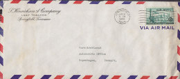 United States Airmail S. HENRICHSEN A Co., Leaf Tobacco SPRINGFIELD Tenn. 1948 Cover Lettre To Denmark - 2c. 1941-1960 Briefe U. Dokumente