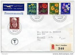 1959 PRO JUVENTUTE FDC  Flowers Scott B287-91 - FDC