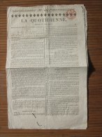 "La Quotidienne " Journal Royaliste No 106 Vendredi 16 Avril 1819 Le Cachet Rouge Atteste Que C'est Bien Un Original - 1800 - 1849