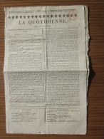 "La Quotidienne " Journal Royaliste No 114 Samedis 24 Avril 1819 Le Cachet Rouge Atteste Que C'est Bien Un Original - 1800 - 1849