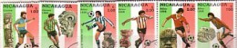 1986  FOOTBALL - W.Cup Mexico -86   7 V.-used (O)  NICARAGUA - 1986 – Mexique
