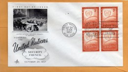 United Nations New York 1957 FDC - FDC