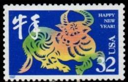 1997 USA Chinese New Year Zodiac Stamp - Ox Cow #3120 - Vaches