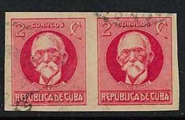 CUBA 1917 2c Red Imperf Pair U SG 337 CY34 - Gebraucht