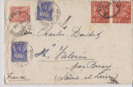 BELGIQUE ENVELOPPE TAXEE EN FRANCE A 5 CENTIMES OBLITERATION BUXY 71  BELLE LETTRE  RARE !!! - Vilvoorde