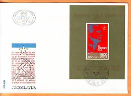 Yugoslavia 1978 Y FDC Communists Union Congress Mi No Bl 18 Postmark Beograd 20.06.1978. - FDC