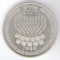 GERMANIA 5 MARK 1974 AG SILVER - 5 Mark