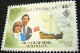 Seychelles 1981 Royal Wedding Prince Charles 40c - Used - Seychellen (1976-...)