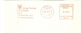 Berlin (West) AFS 1991 Verlag Technik GmbH (= Ehemaliger DDR-Verlag In Ostberlin = Deutsche Einheit) - Frankeermachines (EMA)