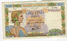 Billet 500 Francs La Paix 7-1-1943 - 500 F 1940-1944 ''La Paix''