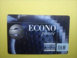 Econo Phone 10 $ With Sticker 0800 10412 Bank See 2 Photo´s Used Rare - Carte GSM, Ricarica & Prepagata