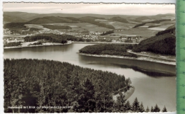 Hennesee Mit Blick Auf Meschede/Sauerland, Verlag: Helmut Weiss, Bückeburg, POSTKARTE, Erhaltung: I-II, Unbenutzt, - Meschede