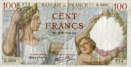 100 Francs Sully 19-10-1939 - 100 F 1939-1942 ''Sully''