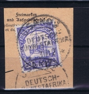 Deutsche Post In Südwestafrika Usakos  31-12-12 Mi 27 Voll-Stempel Auf Briefstück - Duits-Zuidwest-Afrika