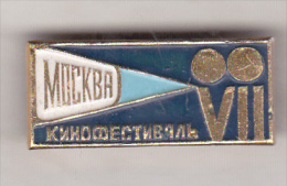 USSR Russia Old Pin Badge - Film - Movies - 7th International Film Festival Moskow - Cinéma