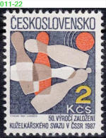 CZECHOSLOVAKIA, 1987,  Bowling Union, Sport, MNH (**), Sc/Mi 2641/2896 - Petanque