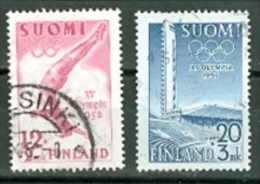 Finnland 1951 Mi. 399 + 402 Gest. Olympische Spiele Helsinki 1952 Turner Olympiastadion - Estate 1952: Helsinki