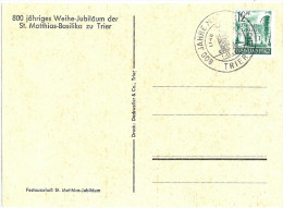 LBL23 - ALLEMAGNE CP COMMEMORATIVE TP RHEINLAND-PFALZ 12pf OBLITEREE - Renania-Palatinato