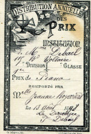 DISTRIBUTION ANNUELLE DES PRIX    1ER PRIX DE PIANO DU  13 AOUT 1898 - Diplômes & Bulletins Scolaires