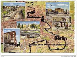 BERLIN ZERRISSEN DURCH MAUER UND STACHELDRAHT REF 4387 - Muro Di Berlino