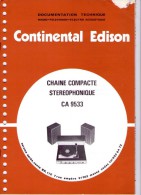 CONTINENTAL EDISON - Chaîne Compacte Stéréophonique CA 9533 - Other Plans