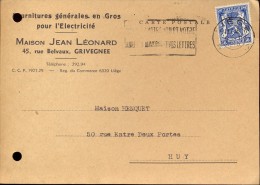 Briefkaart Carte Lettre - Pub Reclame Maison Jean Léonard Grivegnée 1945 - Postkarten 1934-1951