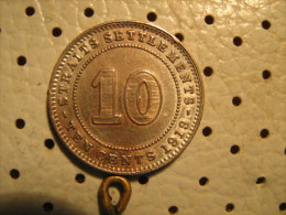 MALAYSIA Straits Settlements 10 Cents 1918 # RB - Malesia
