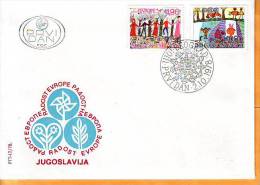 Yugoslavia 1978 Y FDC Children Joy Of Europe Mi No 1744-45 Postmark Beograd 02.10.1978. - FDC