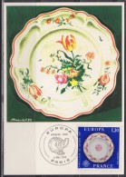 = Carte Europa 1er Jour N°1878 Porcelaine De Sèvres, Assiette, Paris 8 Mai 1976 - 1976