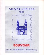 Indian Philately Book-1987 Silver Jubilee Souvenir Of The Hyderabad Philatelic & Hobbies Society - Books On Collecting