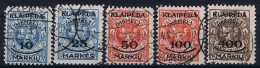 Deutsche Reich: Memel 1923 Michel  124 - 228 Used - Memel (Klaipeda) 1923