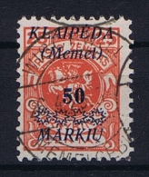 Deutsche Reich: Memel 1921 Michel  137 Used - Memel (Klaipeda) 1923