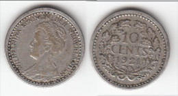 **** PAYS-BAS - NETHERLANDS - 10 CENTS 1921 WILHELMINA I - ARGENT - SILVER **** EN ACHAT IMMEDIAT - 10 Centavos