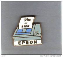 Pin´s  Marque  EPSON  Vite  Et  Bien,  ARTHUS  BERTRAND - Arthus Bertrand