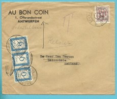 DRUKWERK (imprime) Met Preo V632 Ontwaard Met Stempel POSTERIJEN Te Nederland, Getaxeerd Met 3x 6cent Te SASSENHEM - 1951-1975 Leone Araldico