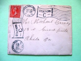 USA 1900 Cover Philadelphia To Philadelphia - Washington - Flag Shaped Cancel - Covers & Documents